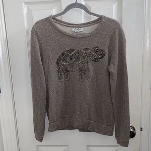 Lucky Brand Elephant Graphic Sweater